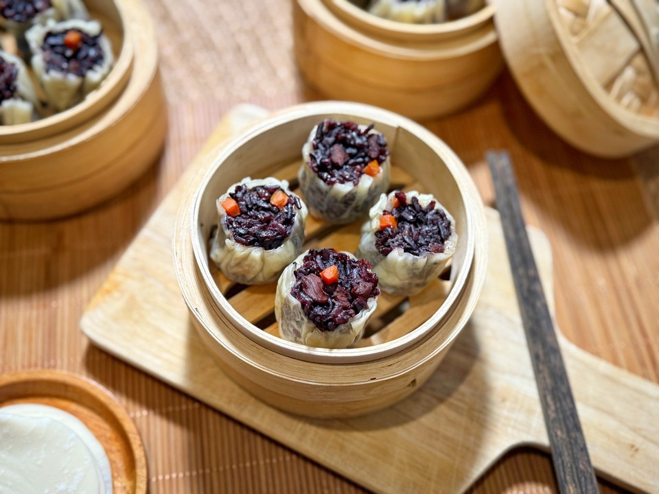 紫米牛肉烧卖