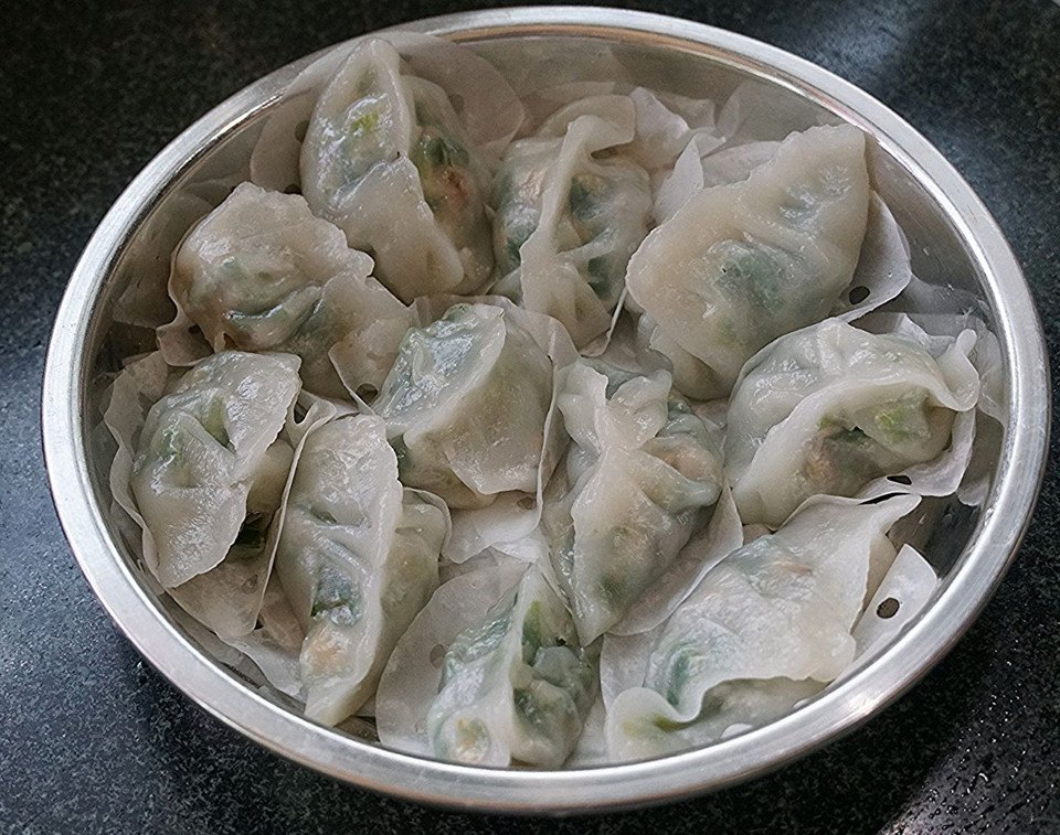 水晶韭菜饺